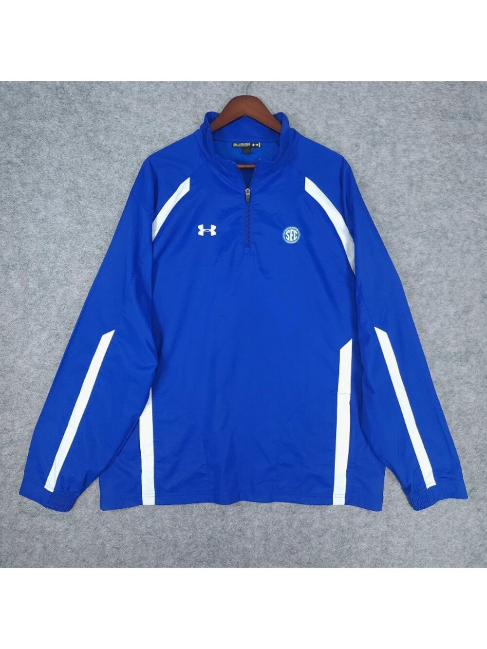 Under Armour Undeniable II Jacket 1/4 Zip 2XL Loose Fit Blue SEC Windbreaker